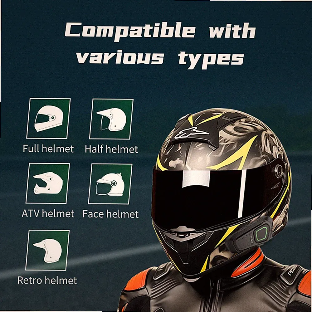 BTE-2 Bluetooth 5.4 Headset für Helme Outdoor-Fahrradhelm-Zubehör