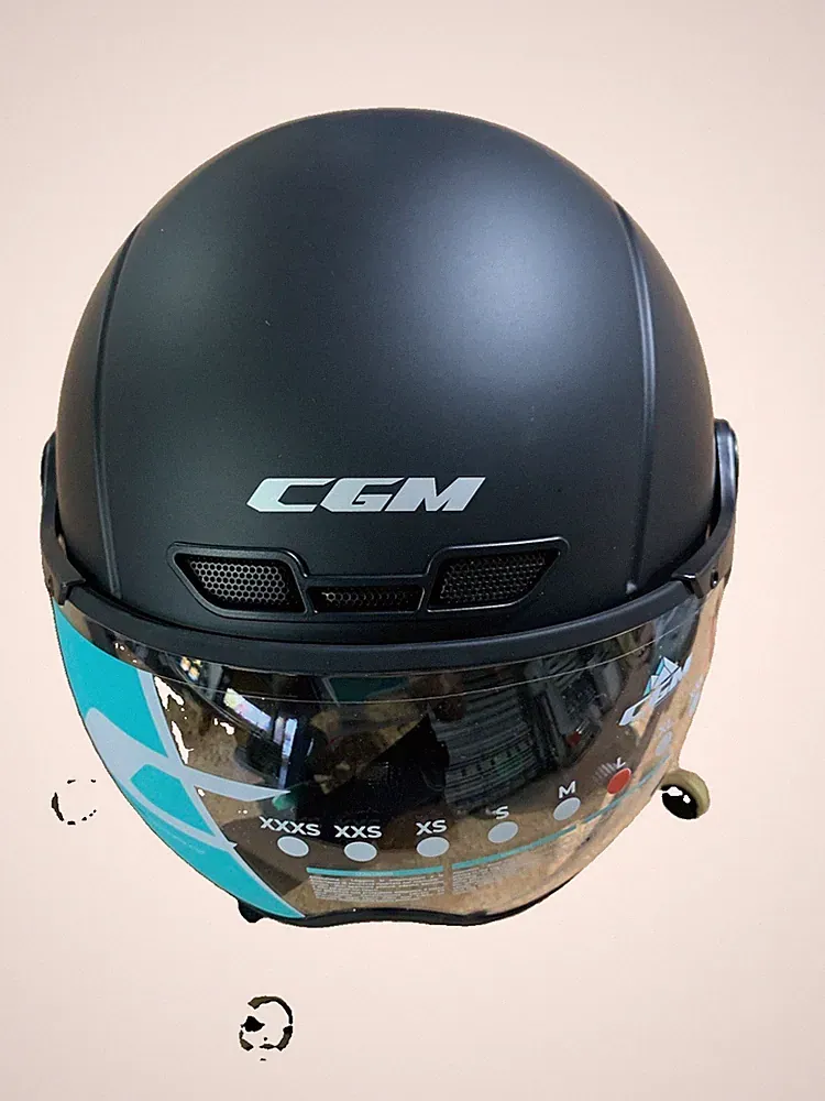 CGM EBI, Unisex-Erwachsene Skihelm, Mattschwarz, L (59 cm) Helm Fahrrad