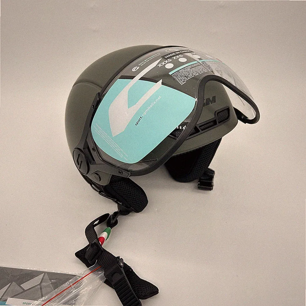 CGM Fahrrad-, Ski-, E-Bike-Helm, 801A EBI MONO, Mattgrün, M (57-58 cm)
