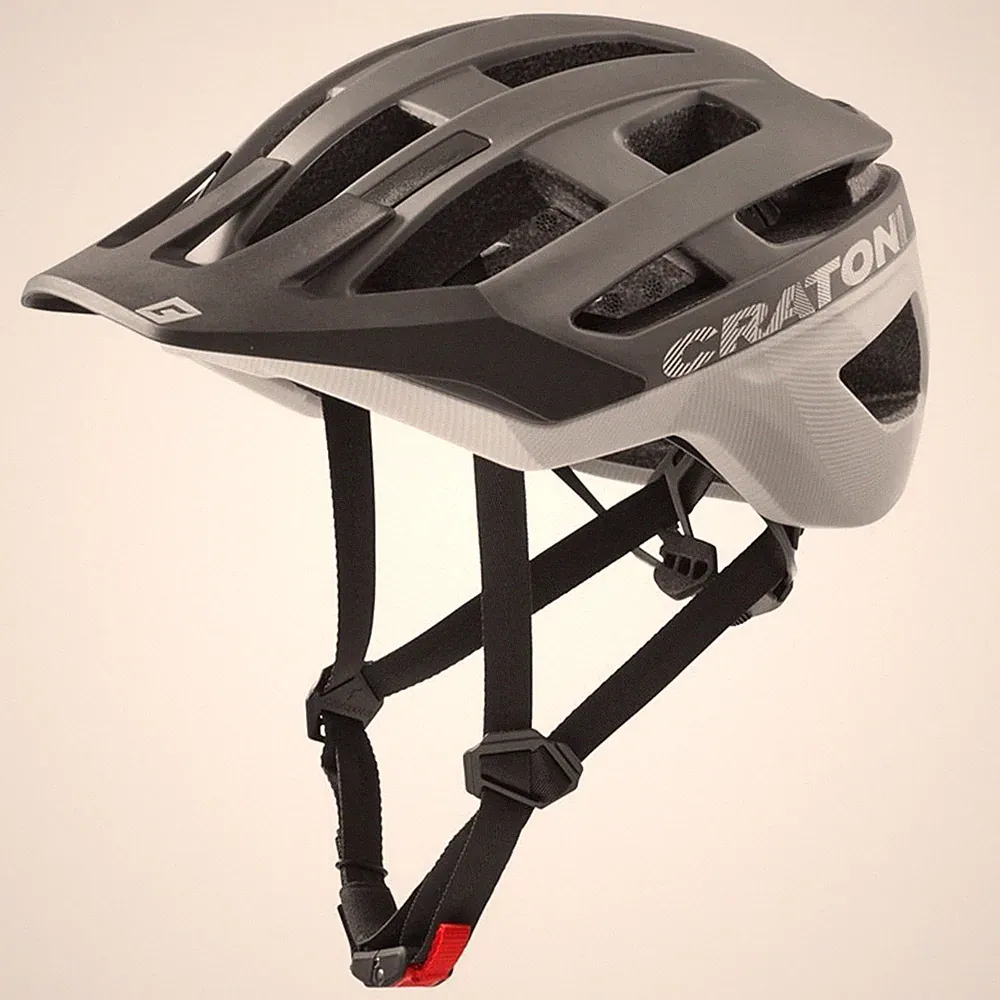 Cratoni Fahrrad Helm AllRace MTB Anthrazit Weiß Matt Gr. M/L (56-61cm)