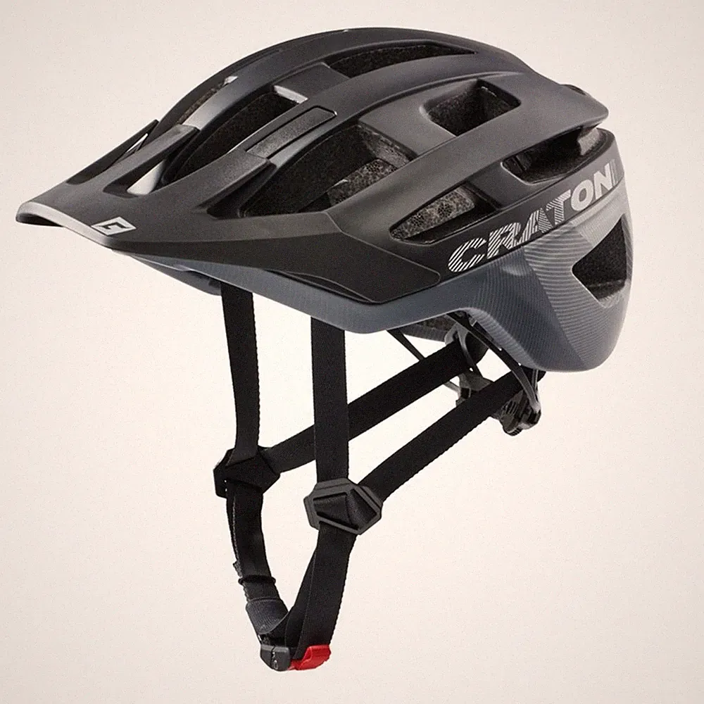 Cratoni Fahrradhelm AllRace (MTB) schwarz/grau matt, Gr. M/L (56-61cm)