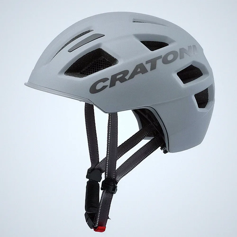 Cratoni Fahrradhelm C-Pure (City) grau matt, Gr. M/L (58-61cm)