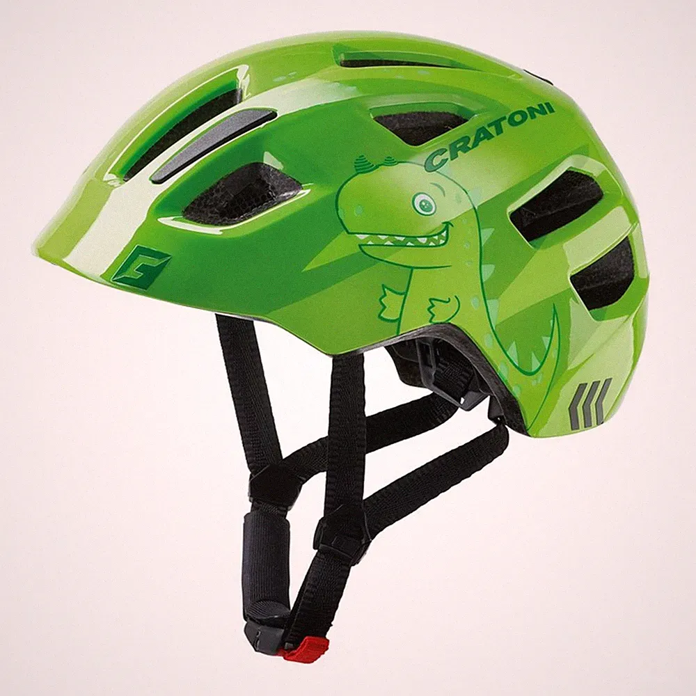 Cratoni Kinder Fahrrad Helm Maxster Dino Grün Glanz Gr. XS/S 46-51cm