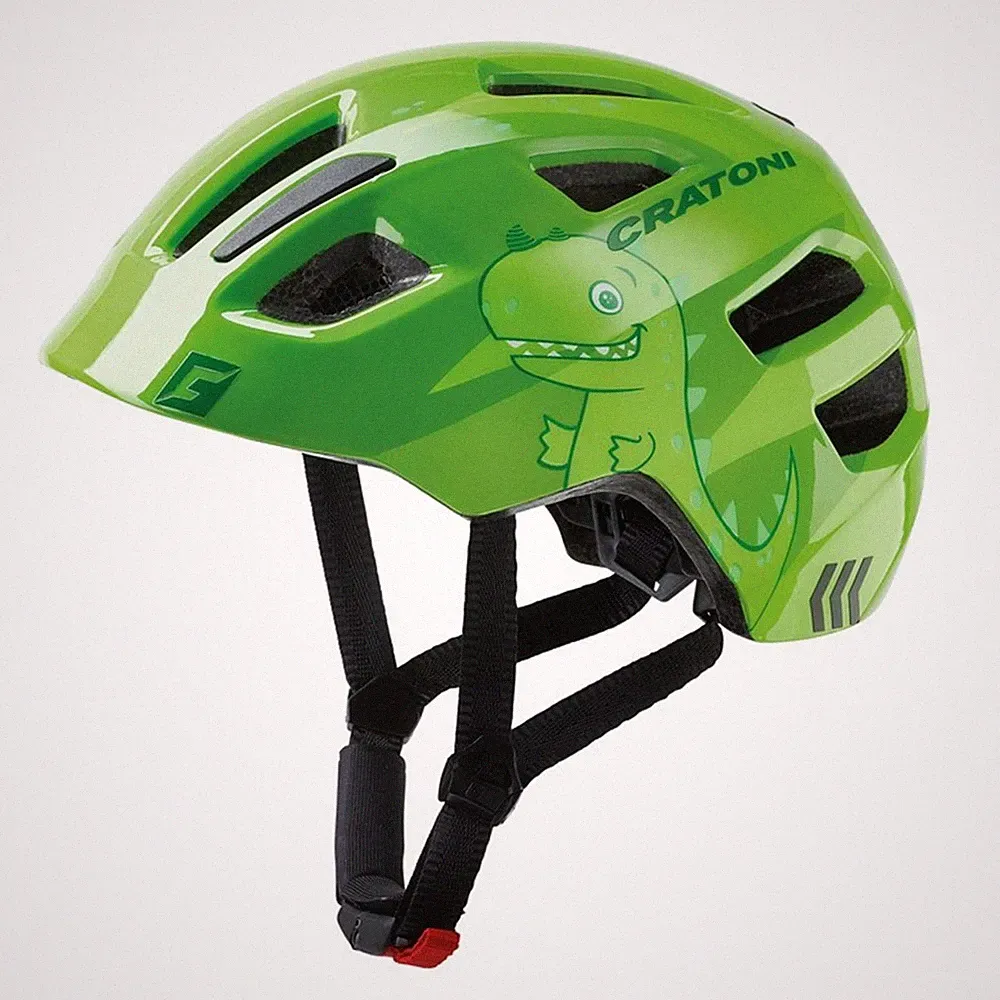 Cratoni Kinder Fahrrad Helm Maxster Dino Grün Glanz Gr. XS/S 46-51cm