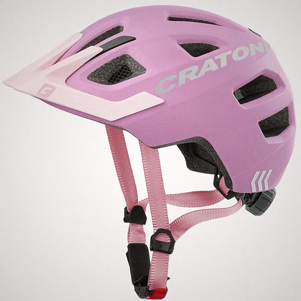Cratoni Kinder Fahrrad Helm Maxster Pro Leicht Visier Verstellbar Rücklicht MTB