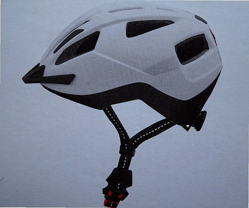 Crivit Fahrradhelm mit LED Rücklicht Unisex Weiß Radhelm Helm S M L XL Licht NEU