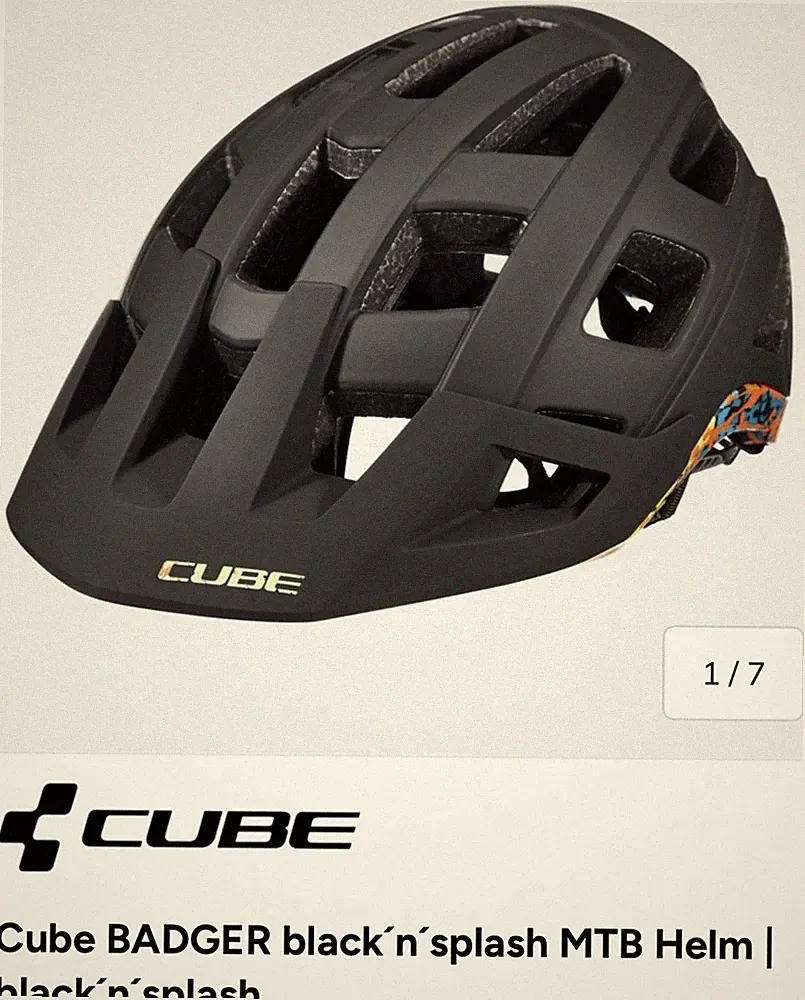 CUBE BADGER MTB-Helm Schwarz Matt Gr. M / (56-59) Fahrradhelm