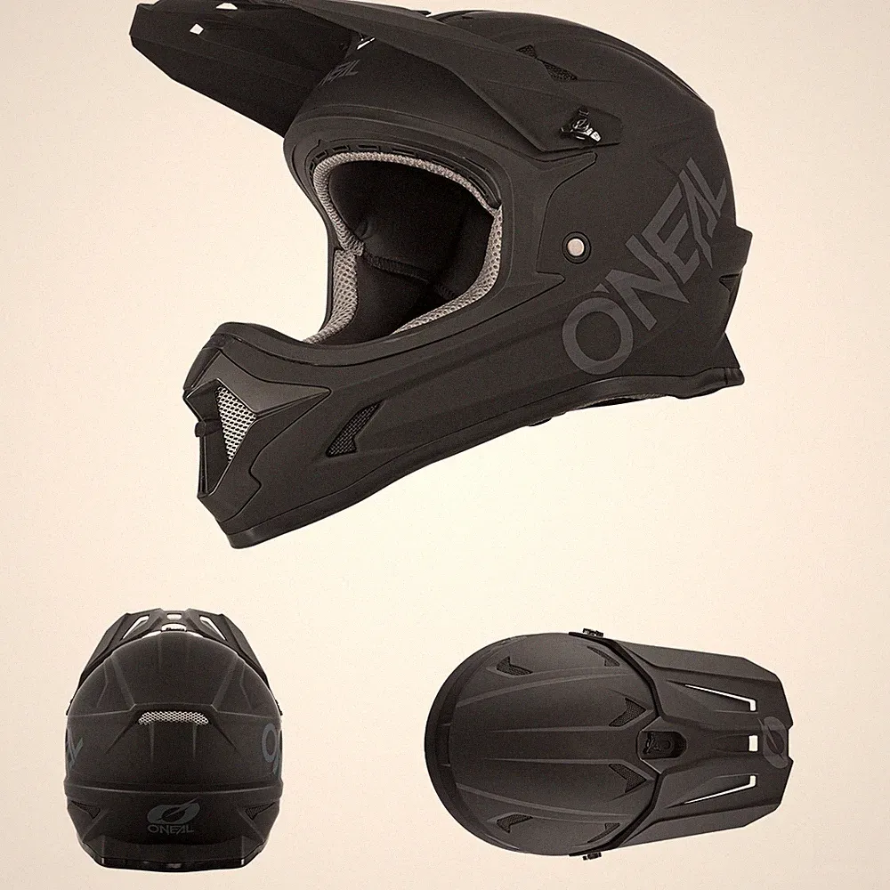 Downhill Fahrrad Helm MTB BMX Bike DH Trail O'Neal Sonus Solid Matt Schwarz