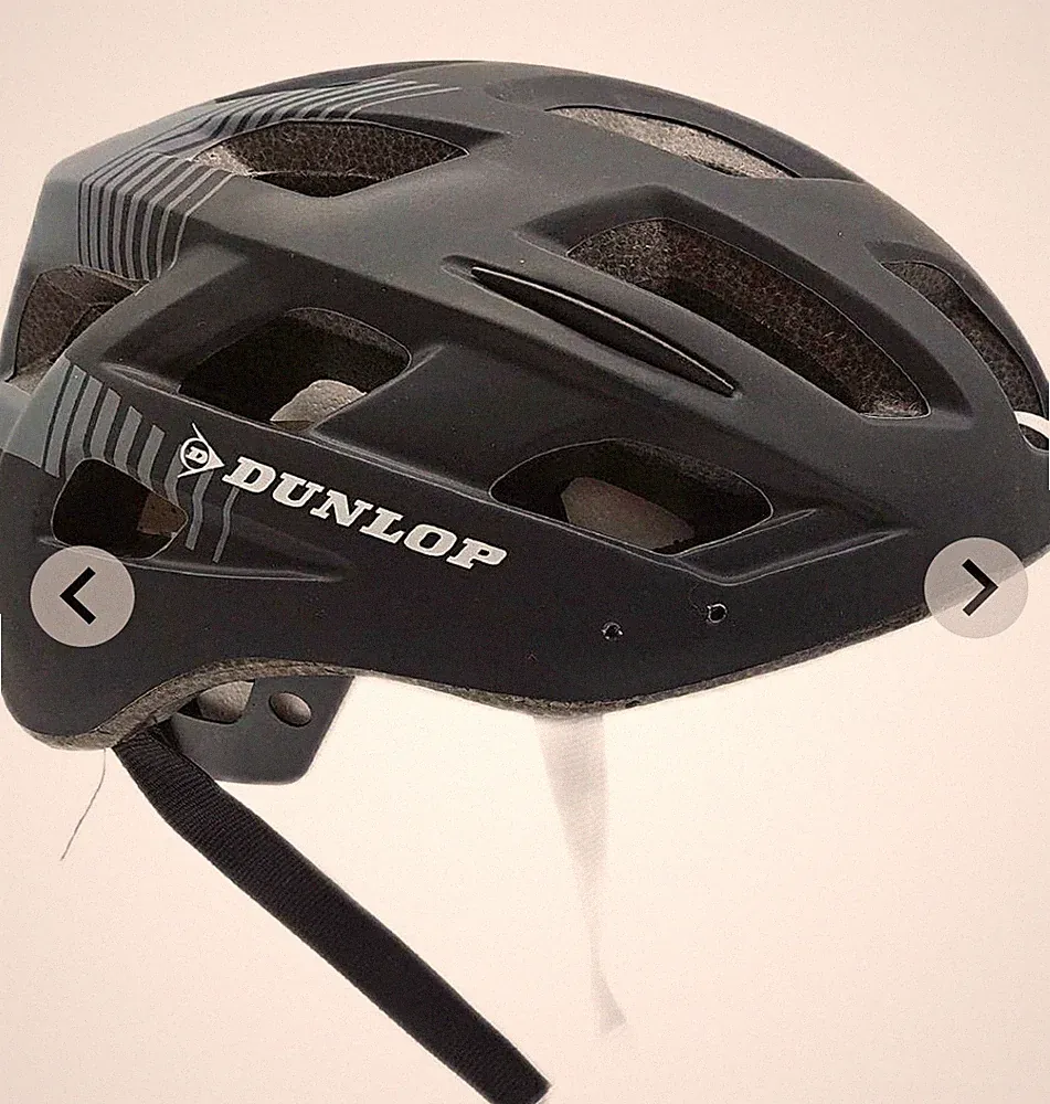 Dunlop Fahrradhelm HB 3-2 WL, Unisex Schwarz/Grau, LED-Rücklicht Gr.55-58cm