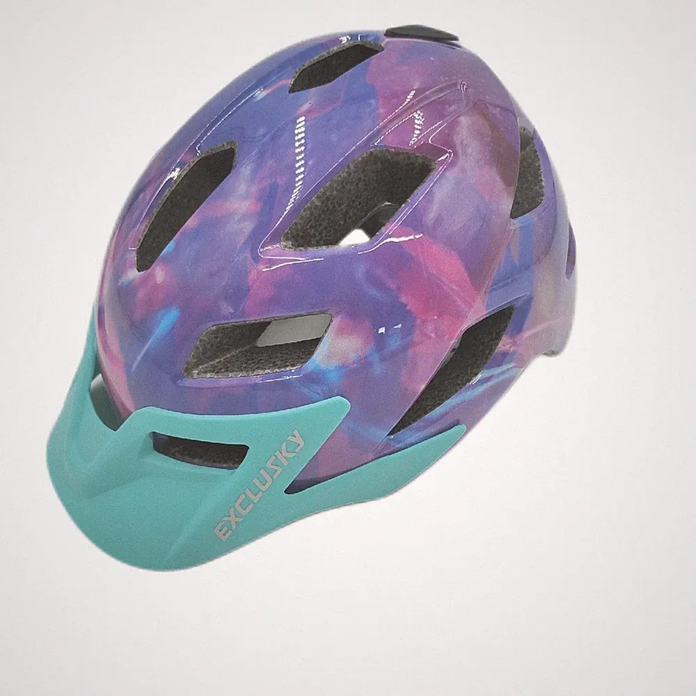 Exclusky Kinderfahrradhelm Fahrradhelm Schutz Helmsystem MTB Visier Enduro Jugen