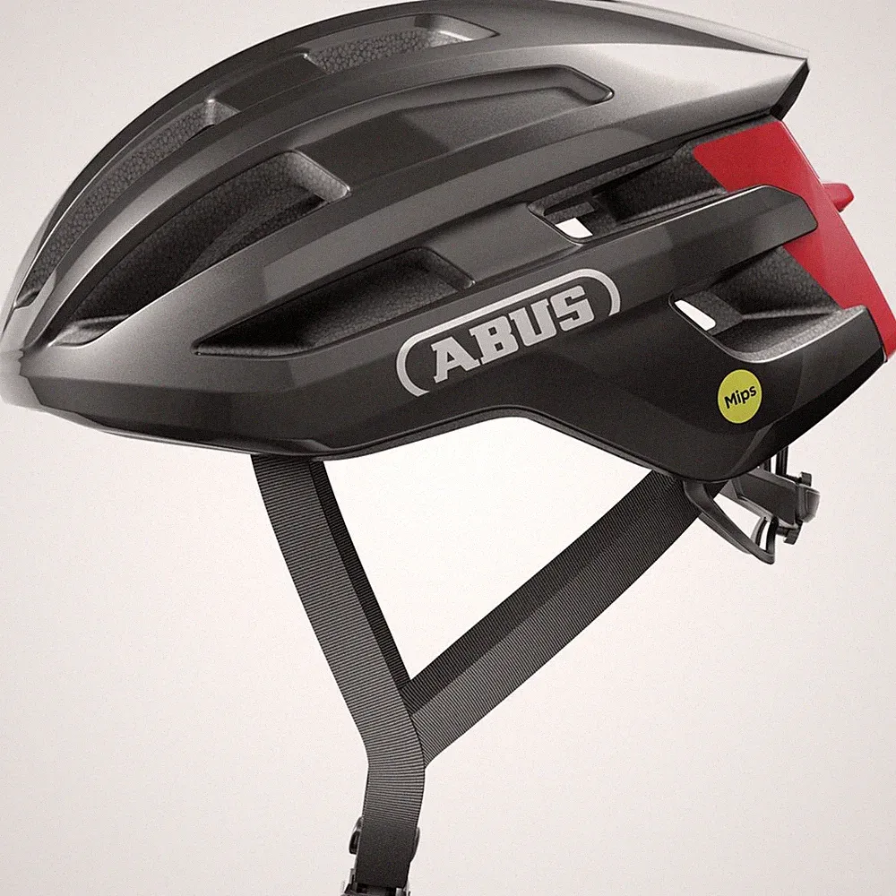 Fahrradhelm ABUS POWERDOME MIPS titan L 57-61cm grau MTB Rennrad