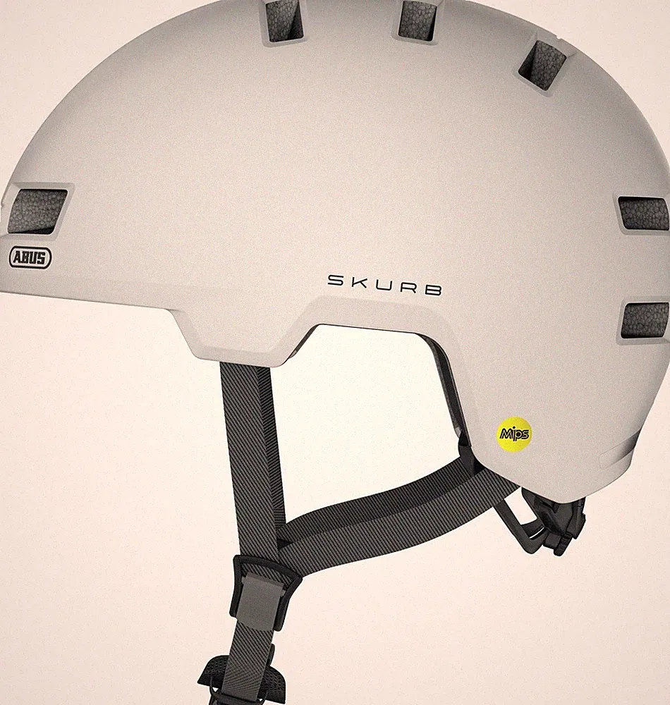 Fahrradhelm ABUS Skurb MIPS polar white M 55-59 cm E-Bike Helm weiß