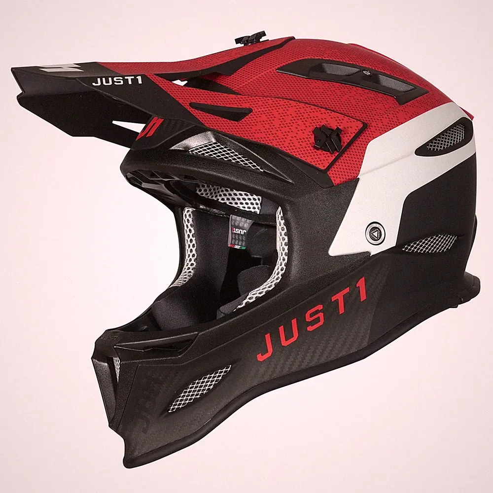 FAHRRADHELM CROSS JUST1 JDH MIPS DUAL ROT / WEISS / CARBON