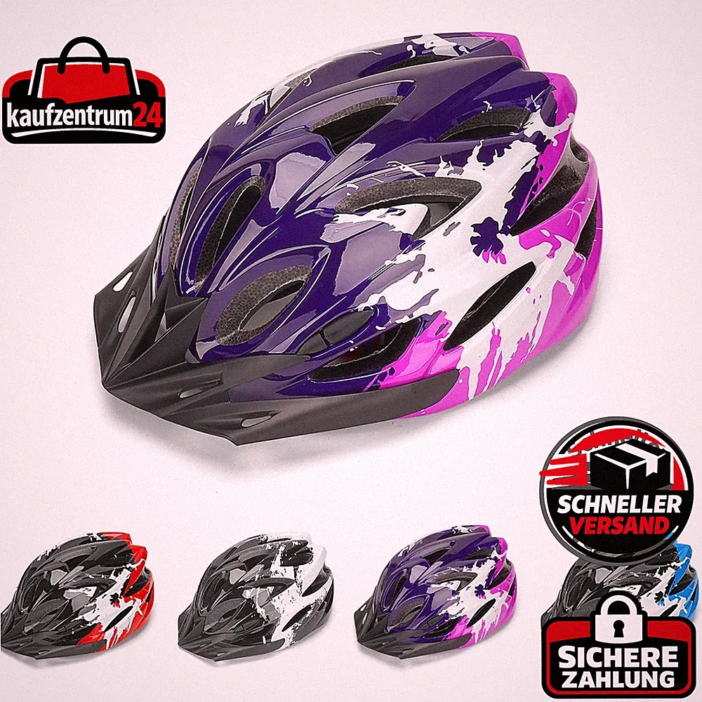 Fahrradhelm Kinder 3-14 Jahre, Verstellbar 50-58 cm, Mit Visier, Multisport