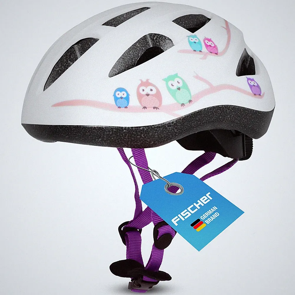 Fahrradhelm Kinder FISCHER Eule S/M Kopfumfang 55-59cm Kinderfahrradhelm