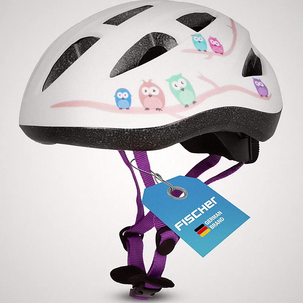 Fahrradhelm Kinder FISCHER Eule XS/S Kopfumfang 48-54 cm Kinderfahrradhelm