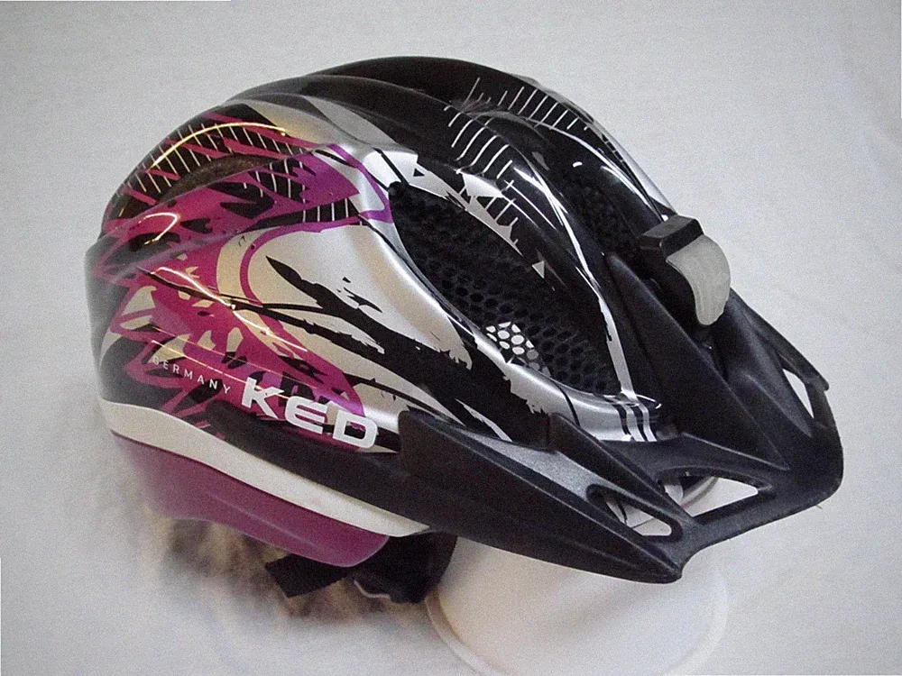 Fahrradhelm Kinder KED MEGGY REFLEX S/M 49-55cm mit Blinklicht vorn ( gebaucht)