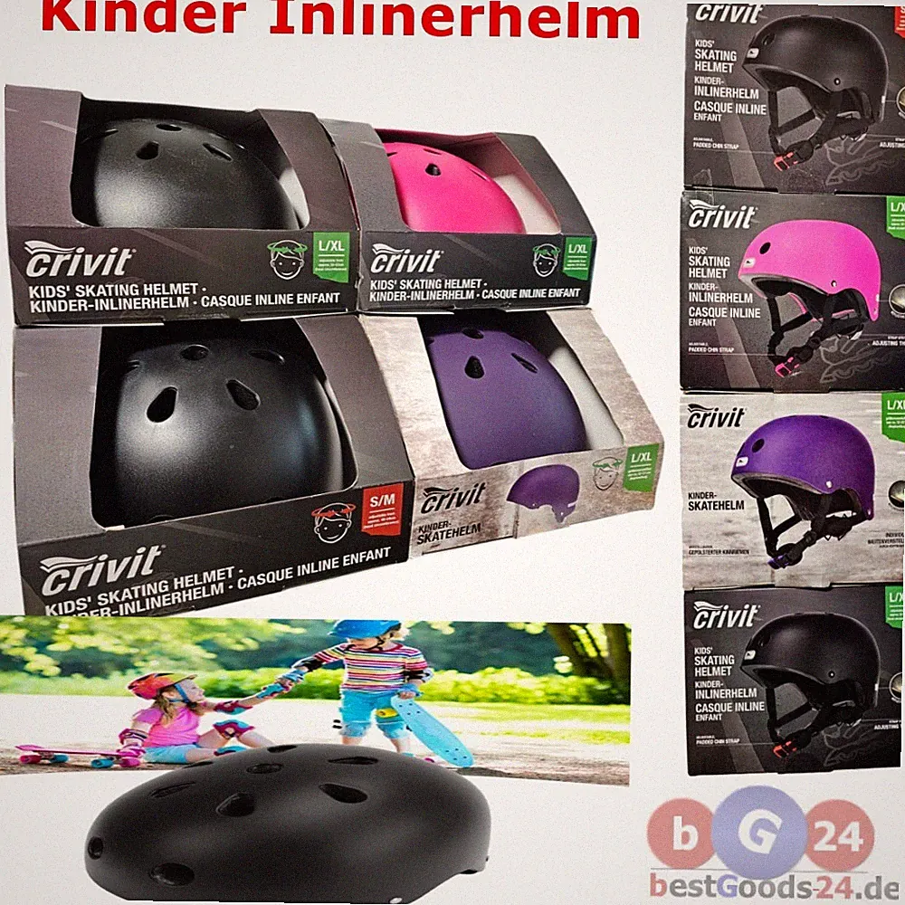 Fahrradhelm Kinder Kinderhelm Inlinerhelm Skatehelm mit LED-Rücklicht S/M L/XL