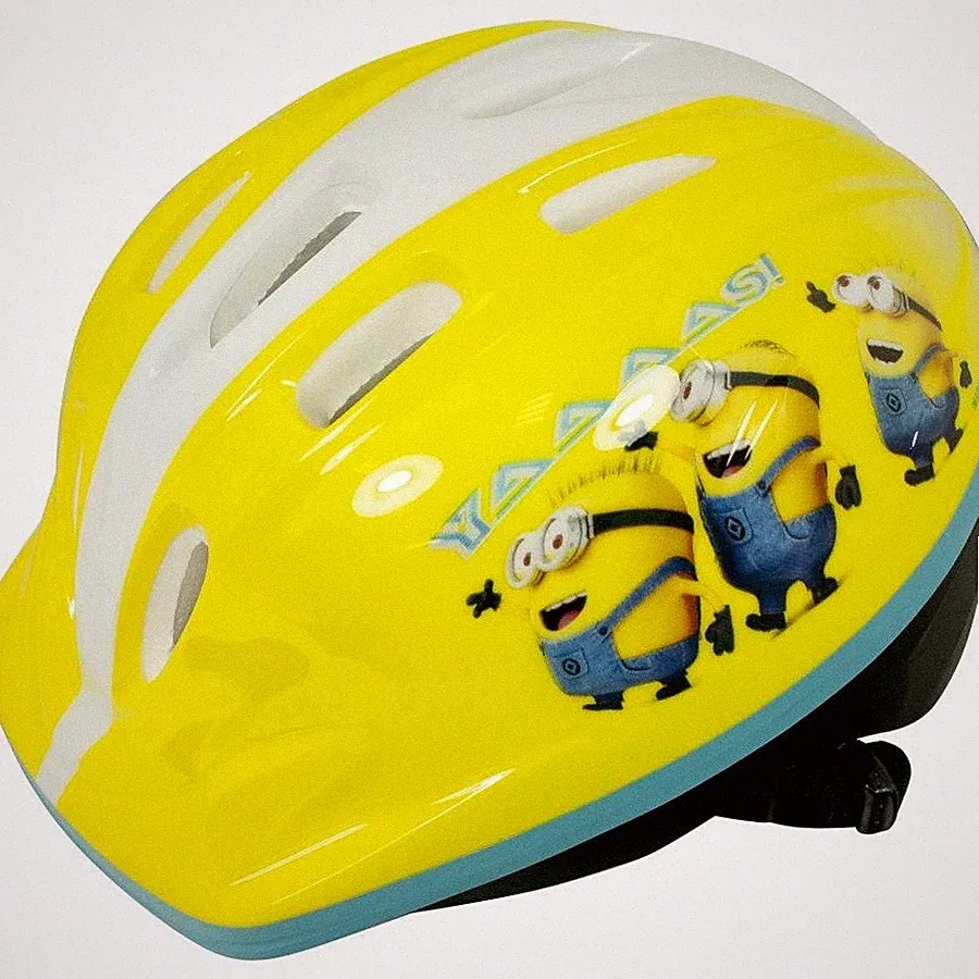 Fahrradhelm MINIONS Kinderhelm 48-52cm Verstellbar mit Drehring 3-5 Jahre
