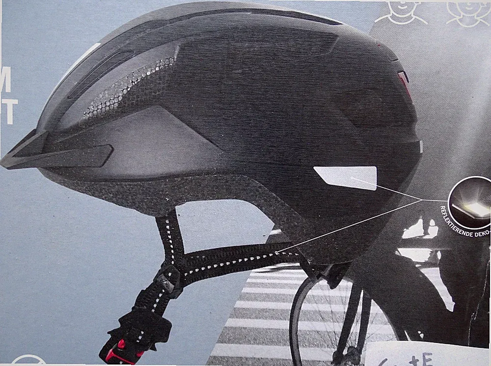 Fahrradhelm mit LED Rücklicht Crivit Unisex Schwarz Radhelm Helm M L XL TOP NEU