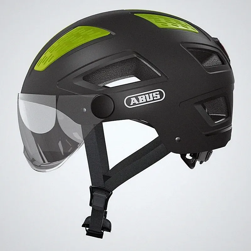 Fahrradhelm mit Visier ABUS Hyban 2.0 ACE Titan L 56 bis 61 cm