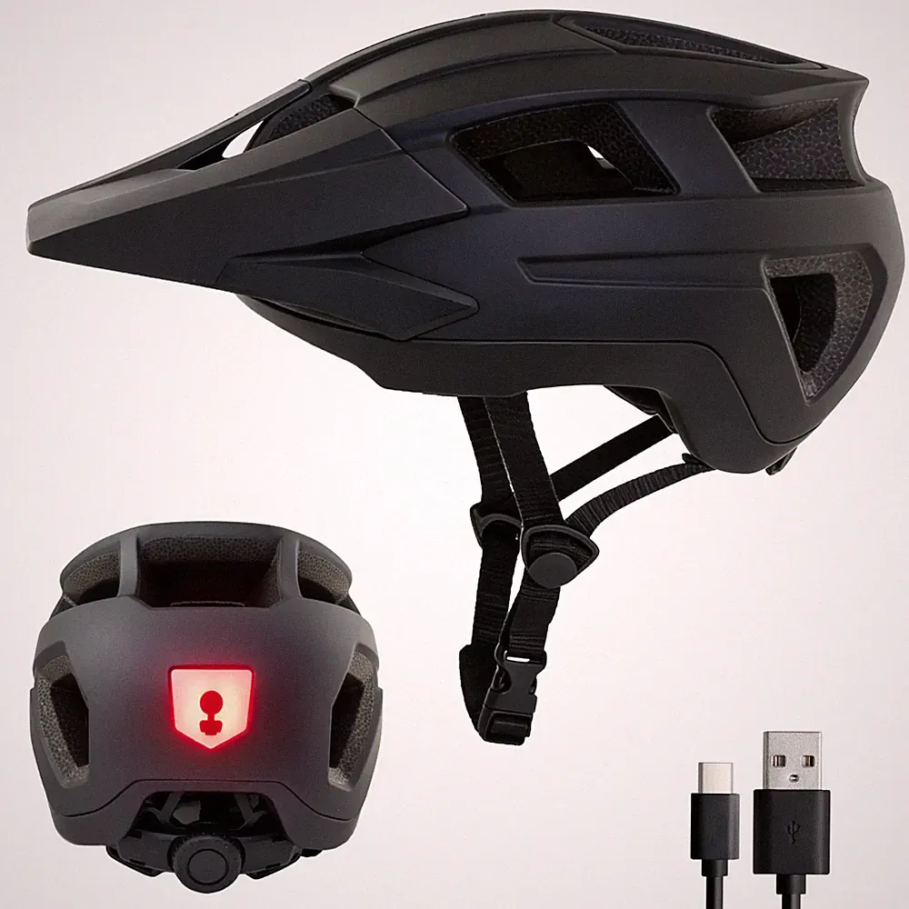 Fahrradhelm mit Visier Damen & Herren Renrad Helm Mountain Bike Enduro YB90 BMX