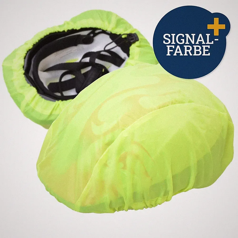 Fahrradhelm Regenschutz Helm Classic Signaldarbe neongelb Fahrradzubehör Bekleid