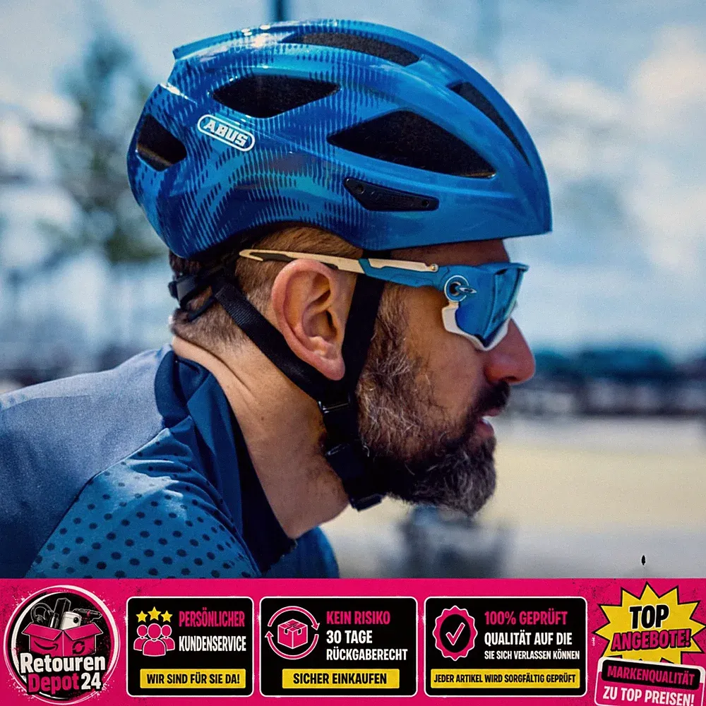 abus fahrradhelm blau