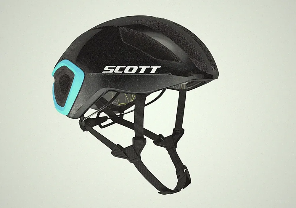 Fahrradhelm SCOTT CADENCE PLUS schwarz hellblau HELM SCOTT CADENCE PLUS