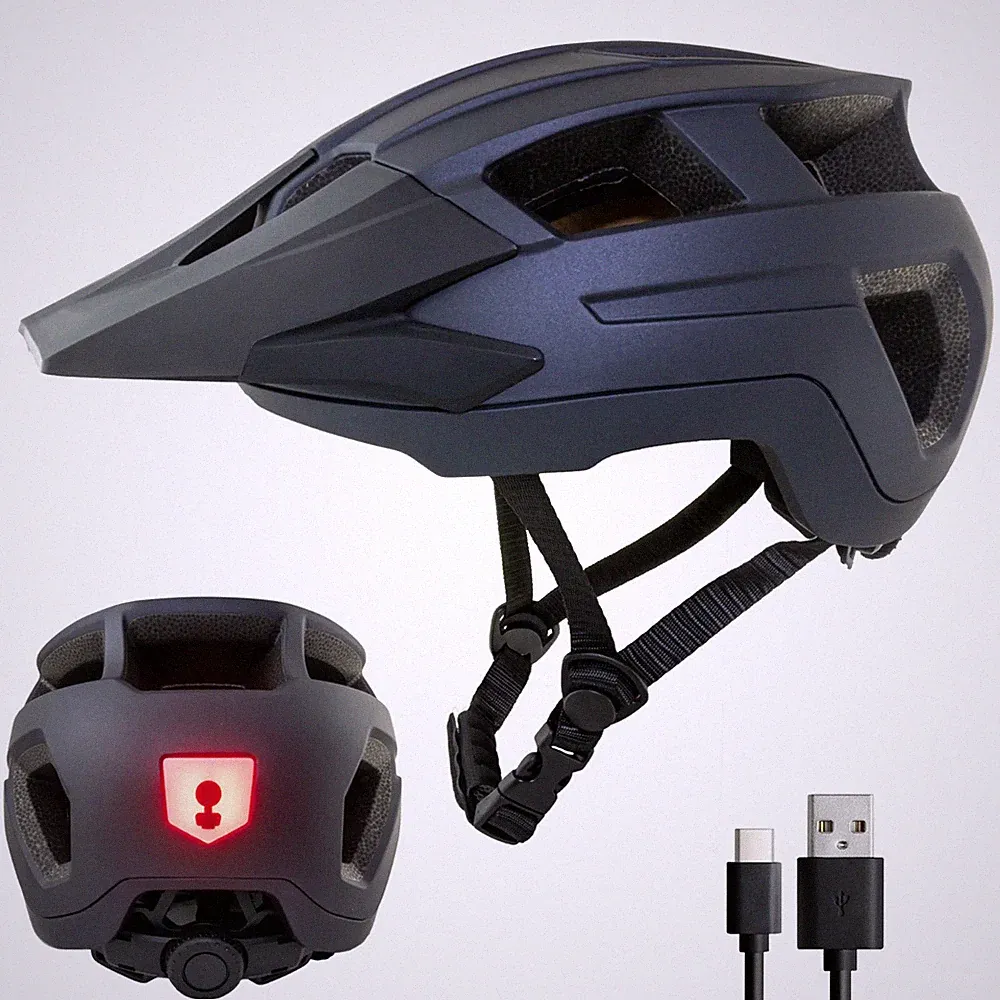 Fahrradhelm Urban MTB City E-Bike Fahrrad Helm mit Visier L/XL 54-61cm Anthrazit