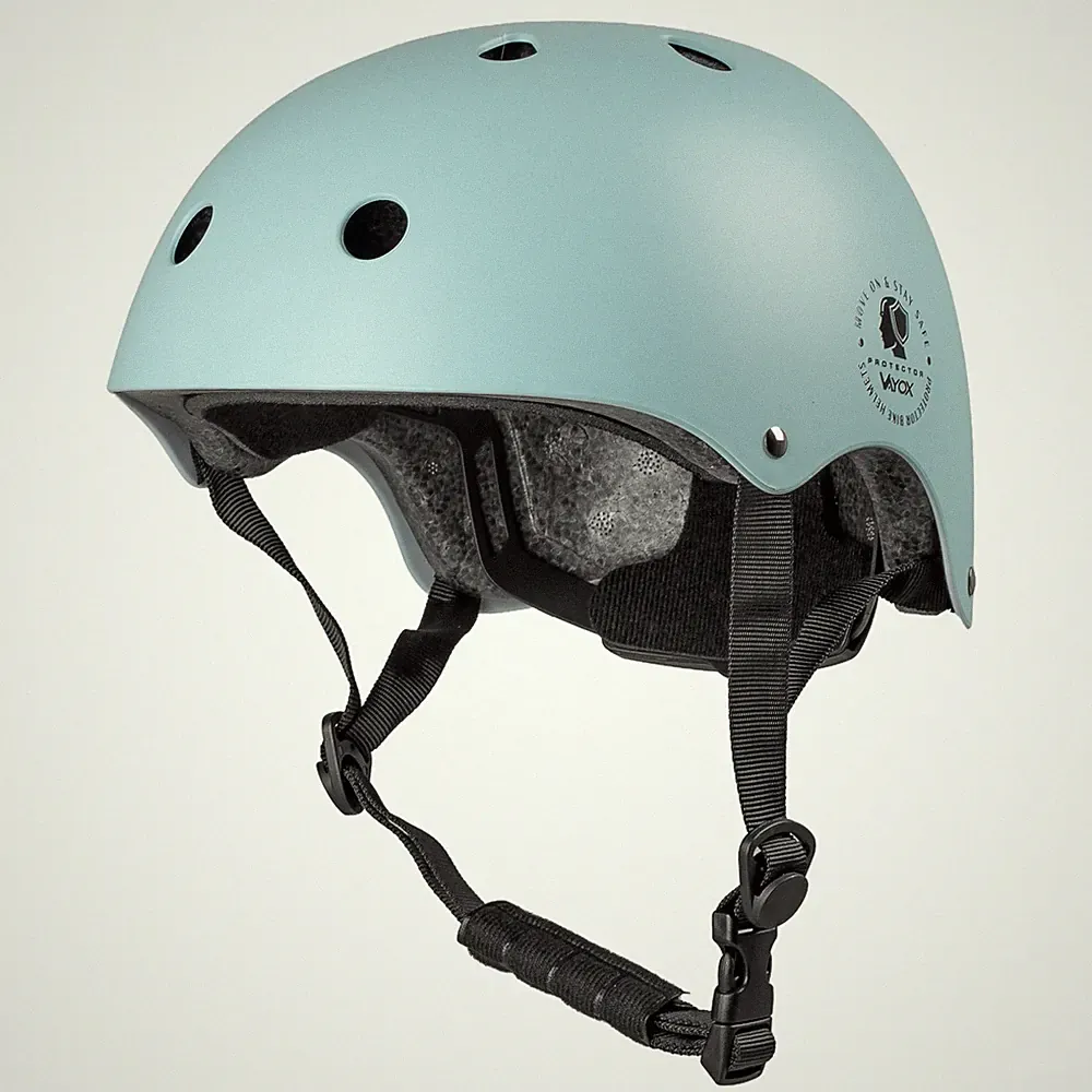 Fahrradhelm Vayox Protektor VA0422GMS Größe S, zum Skateboarden, Grün Matt