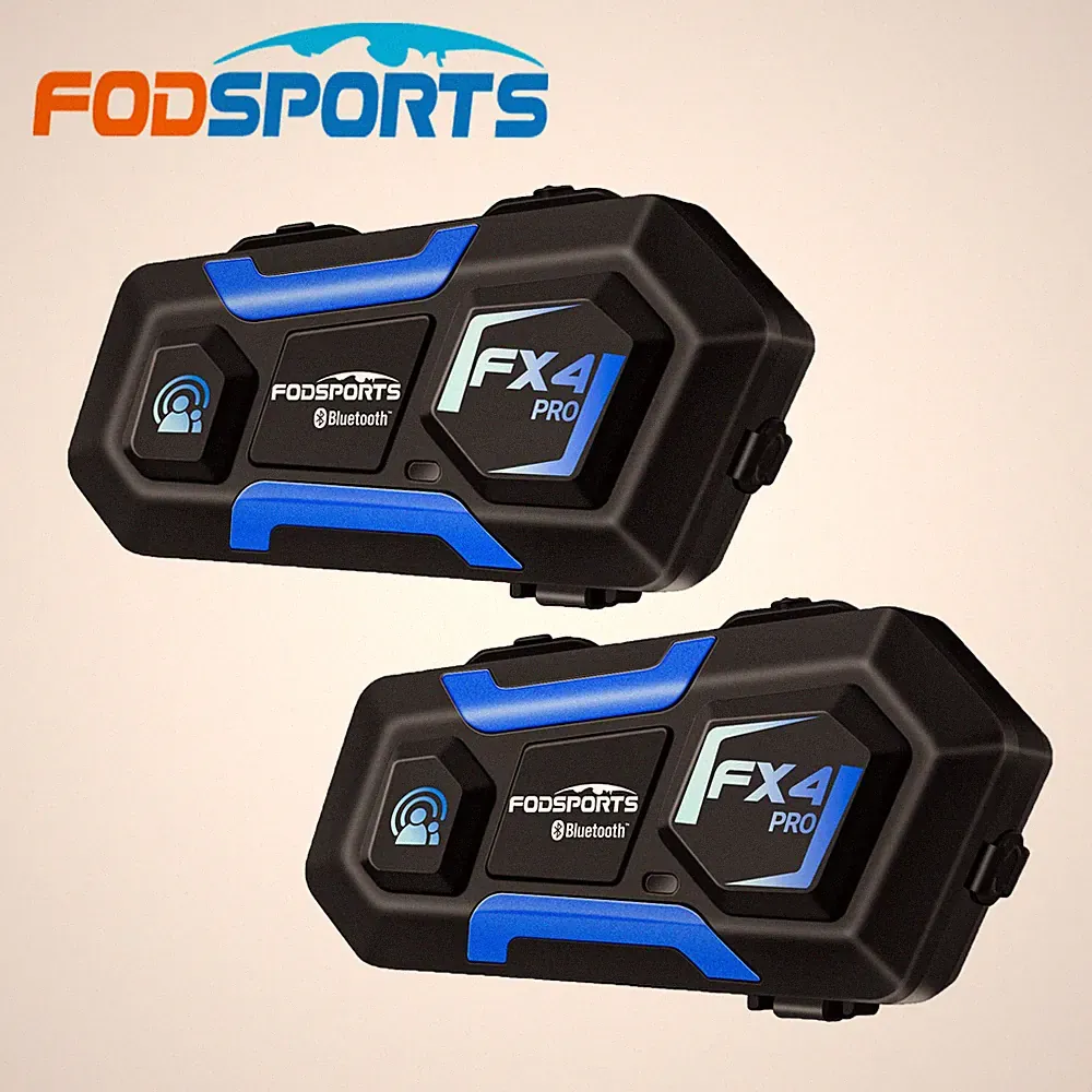 FODSPORTS Fx4 Pro Motorrad Helmet Intercom 4 Way Bluetooth Sprechanlage Headset