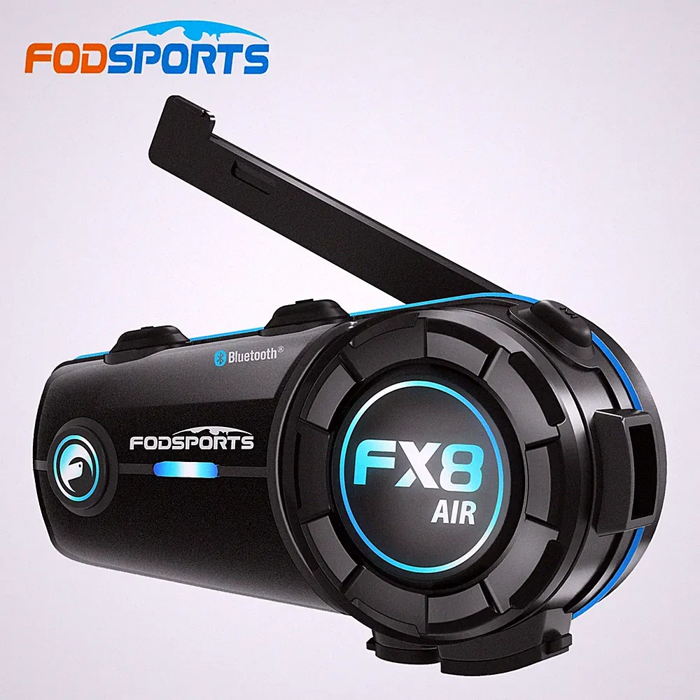 FX8 AIR Motorrad Headset Intercom Gegensprechanlage Helmet Bluetooth 4 Way FM