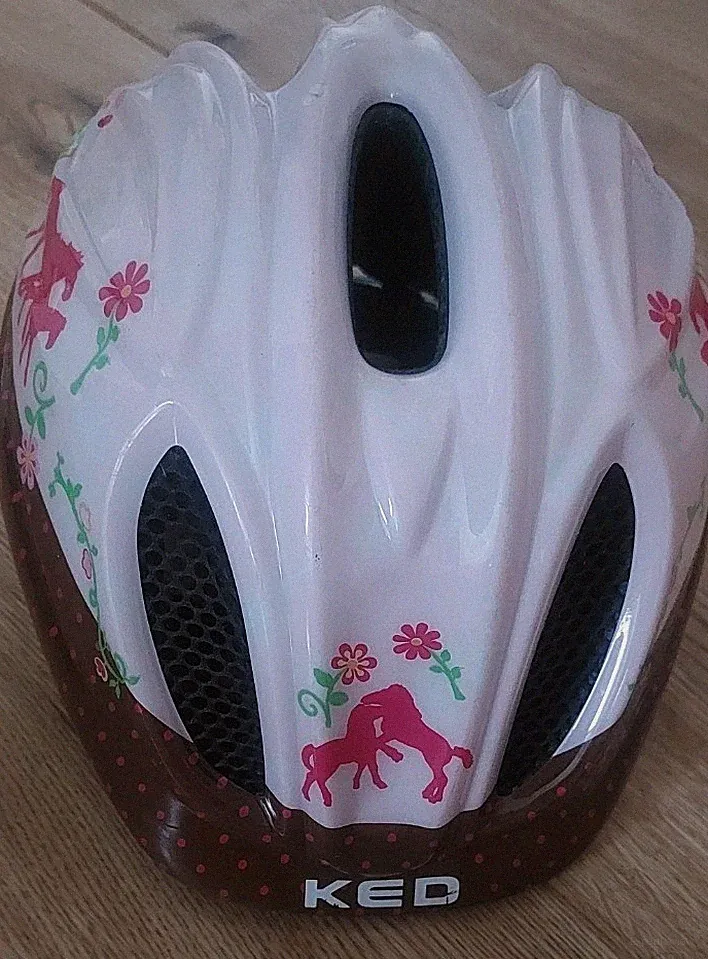 Genrauchter, guter Kinder Fahrradhelm Gr.49-55 cm KED Meggy II Rosa PFERD