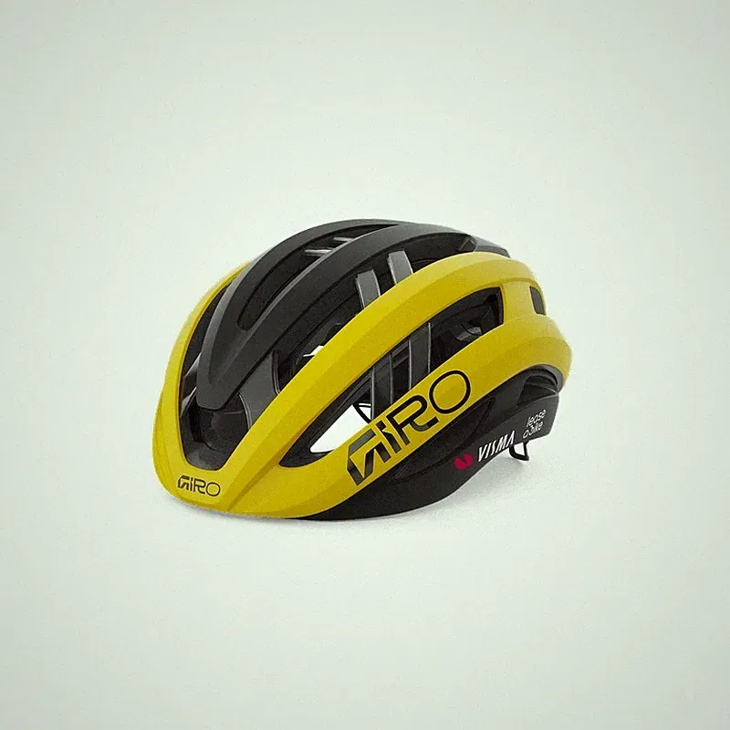 Giro Aries Spherical Mips Team Visma Limited Edition Gelb/Schwarz Fahrradhelm