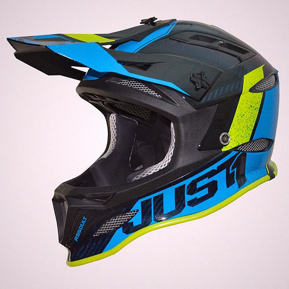 Helm Fahrrad Cross JUST1 JDH Mips Assault Blau/Gelb