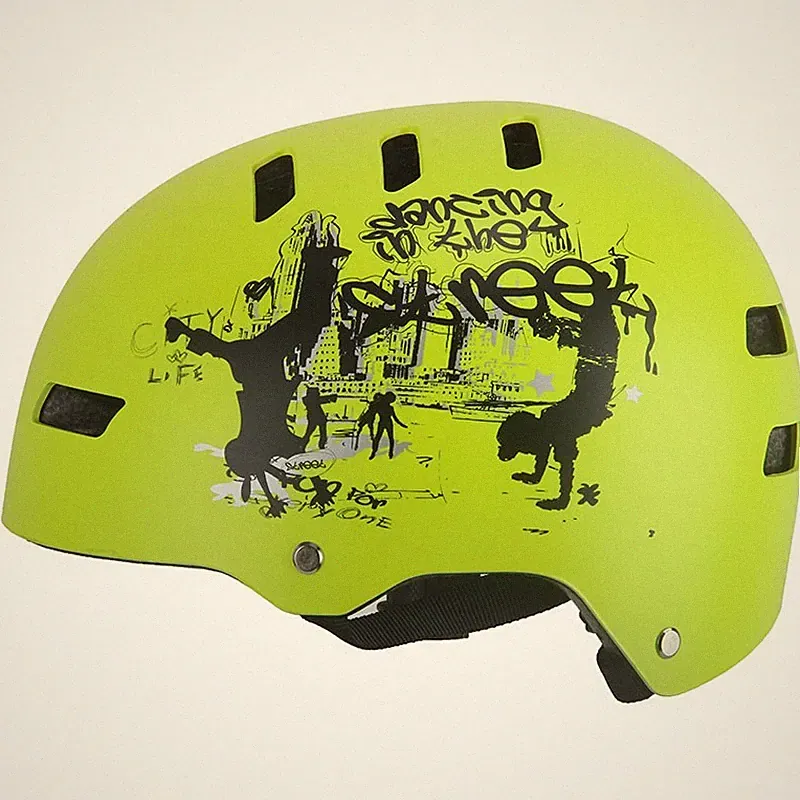 Helm Fahrradhelm Kinderhelm Kinderfahrradhelm Skaterhelm Bike Aero Gelb Matt