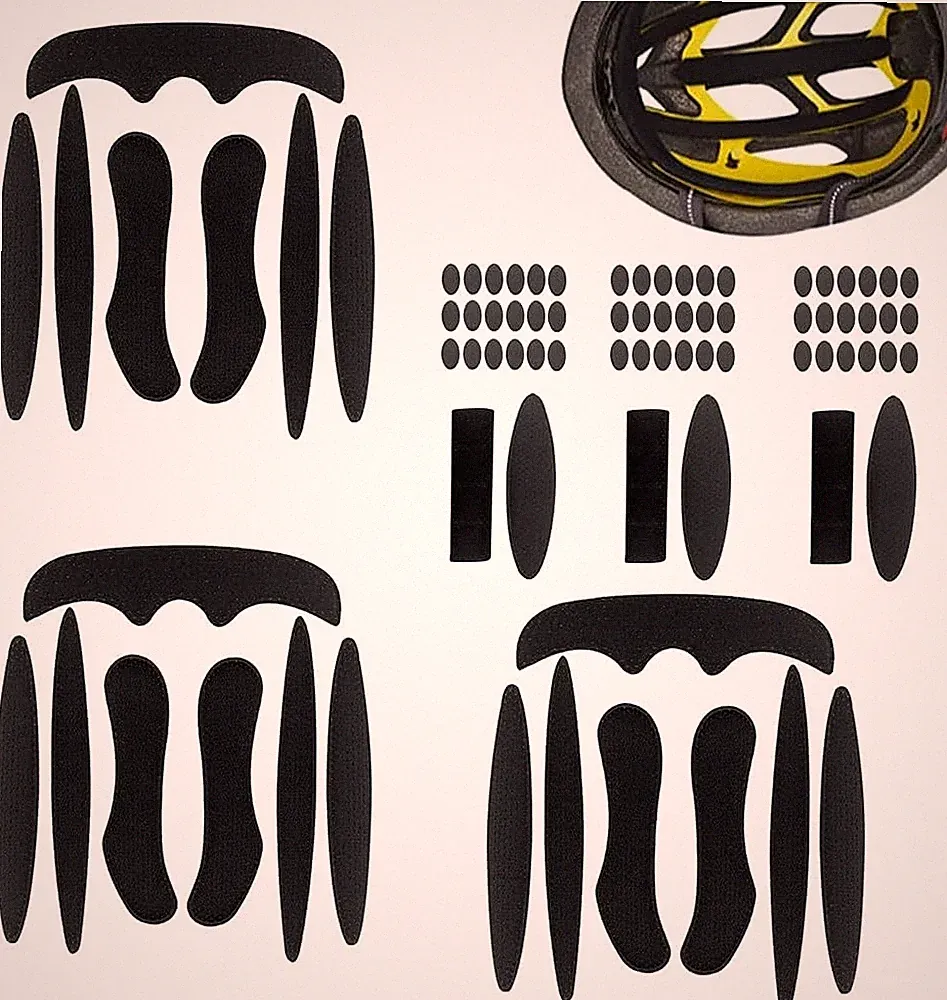 Helm Polsterung Set EVA Klettverschluss 3-teilig Universal für Fahrrad/Motorrad
