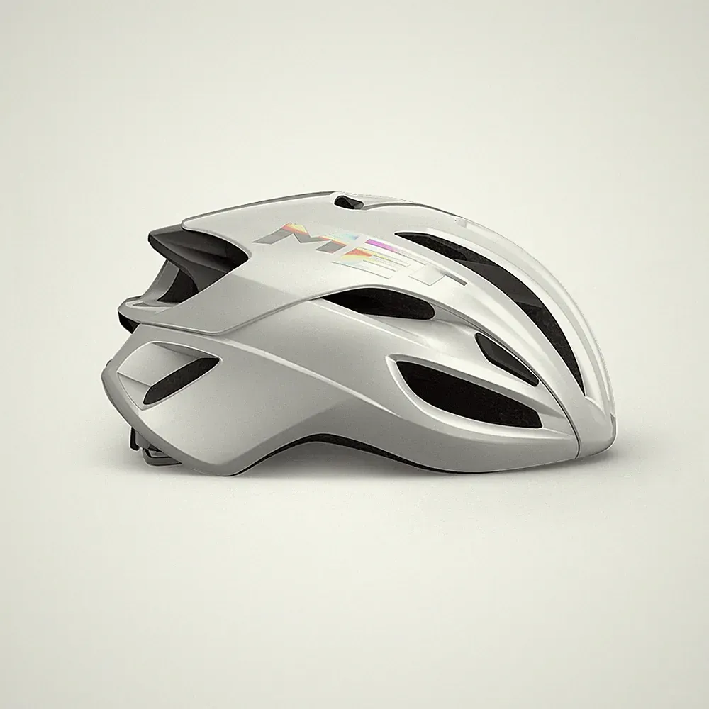 Helm Rennrad Rival Mips Weiß Glänzend MET Fahrrad