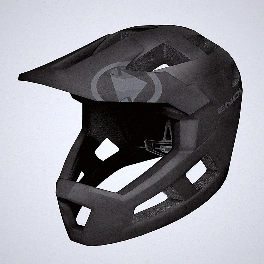 Integralhelm Singletrails Full Gesicht Mips Helmet Schwarz Endura Fahrrad