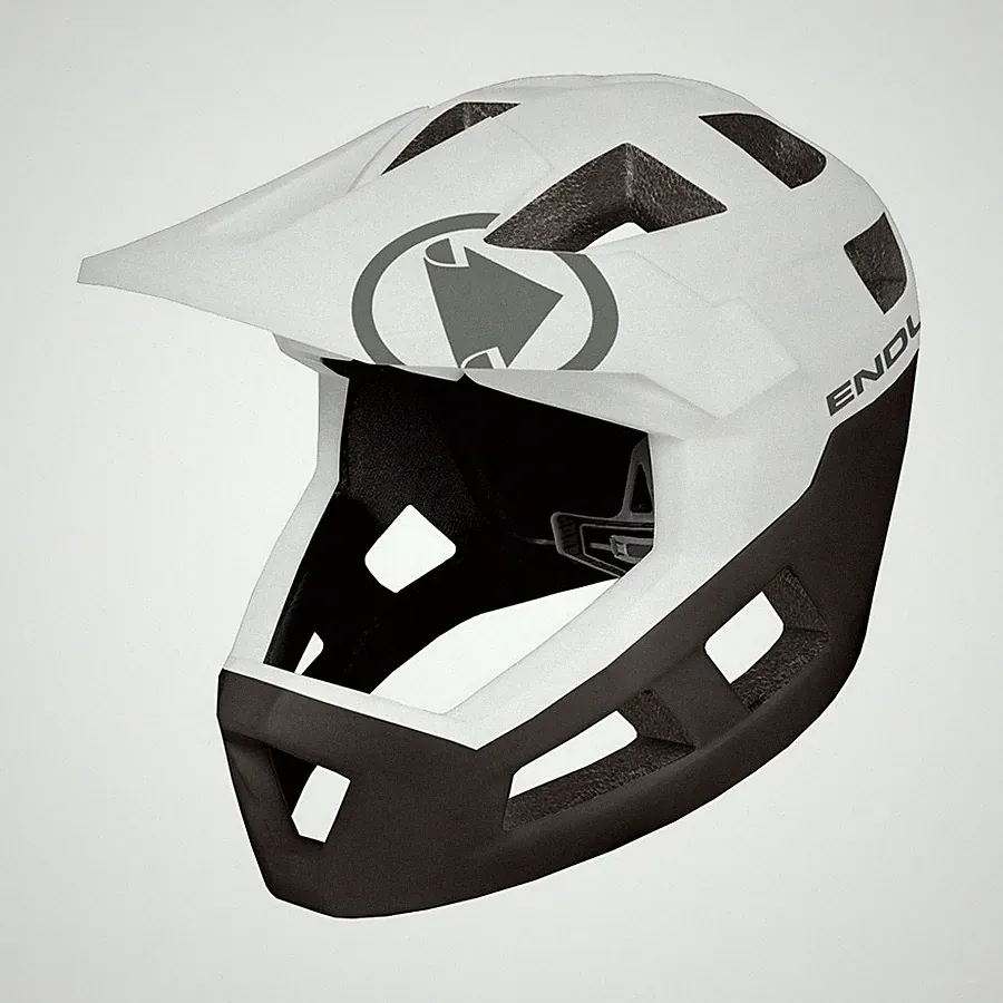 Integralhelm Singletrails Full Gesicht Mips Helmet Weiß Endura Fahrrad