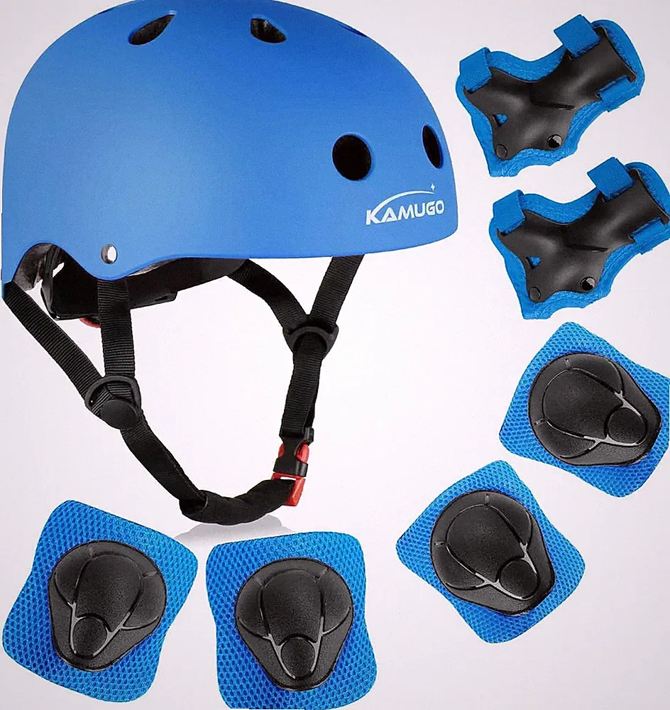 KAMUGO Kinderfahrradhelm, Helm für Kinder von 2 bis 8 Jahren, mit Sportschutzaus