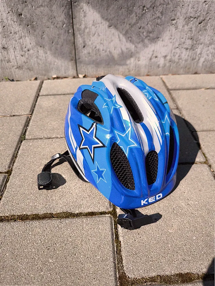 KED Fahrradhelm MEGGY II Blue Stars 49-55 cm Gr. S/M Kinder Schutz Helm