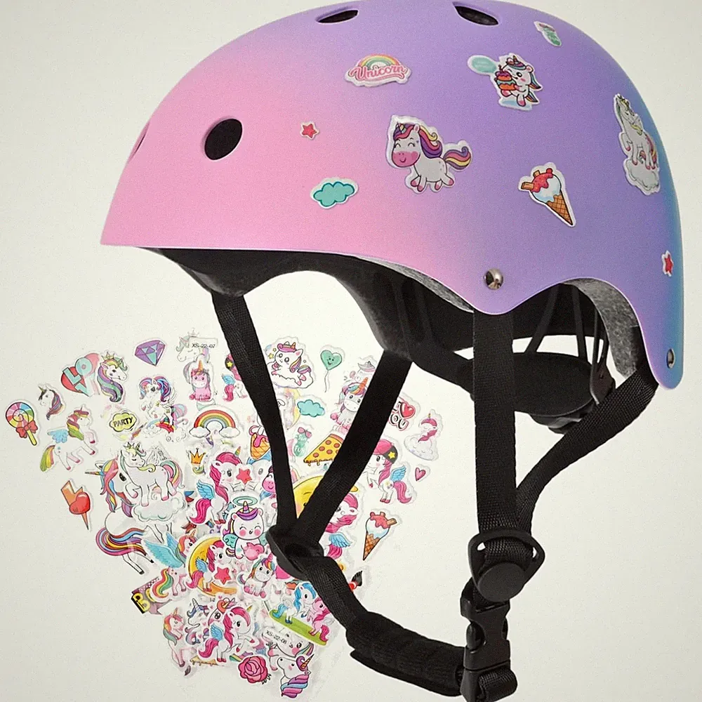 Kinder Skaterhelm Fahrradhelm Farbverlauf leicht Sicherheitshelm