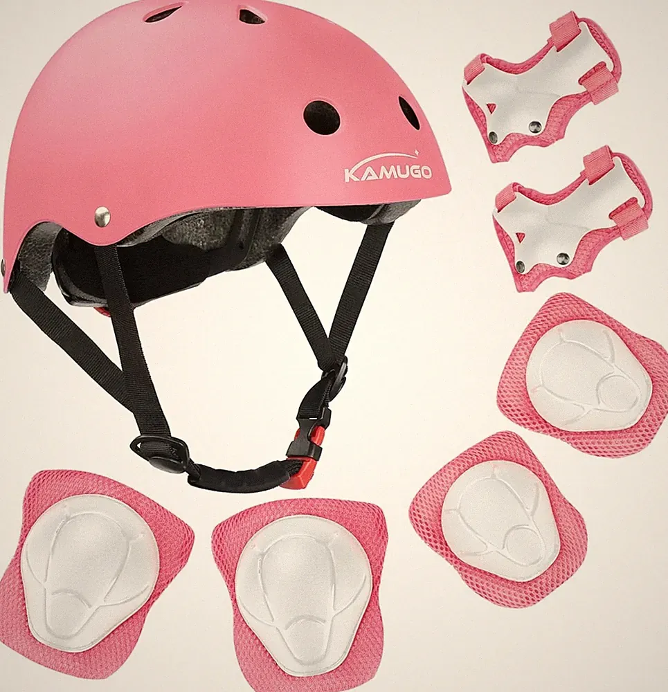 Kinderfahrradhelm für 2-8 Jahre, mit Sportschutzausrüstung, verstellbarer Gurt