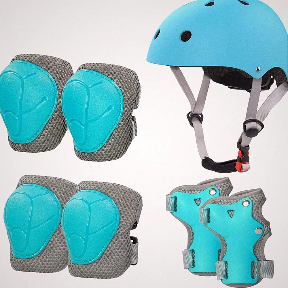 Kinderhelm Protektoren Set 2-8 Jahre Fahrrad Inliner Skateboard Scooter Siche...