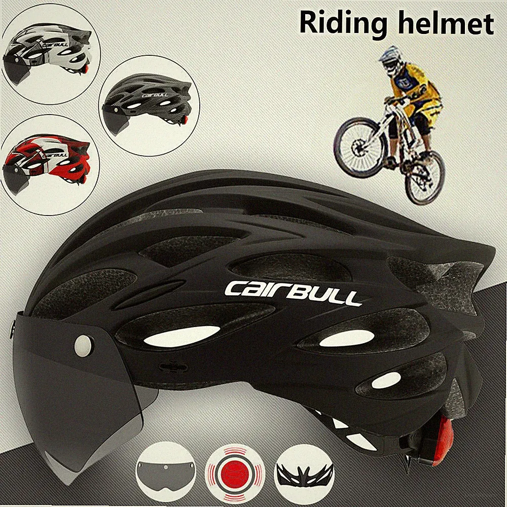 MEETHOO Fahrradhelm Schutzhelm MTB Rennrad Radhelm Integriert Magnet Brillen