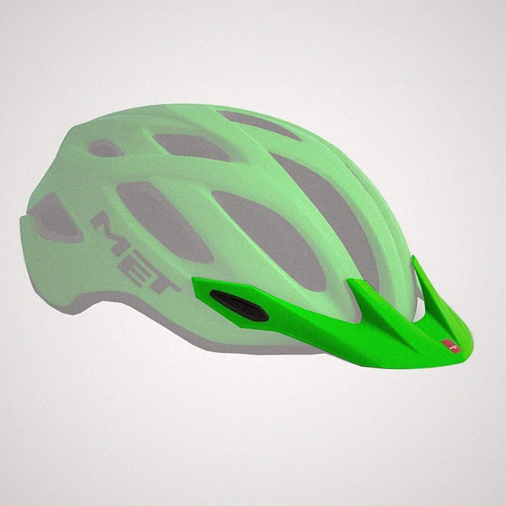 MET Crossover Visier Green Gr. XL Fahrrad Helm Ersatzschirm City Bike MTB Tour