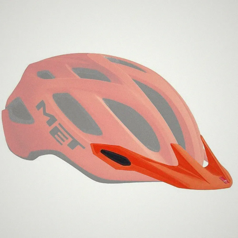 MET Crossover Visier Orange Gr. XL Fahrrad Helm Ersatzschirm City Bike MTB Tour