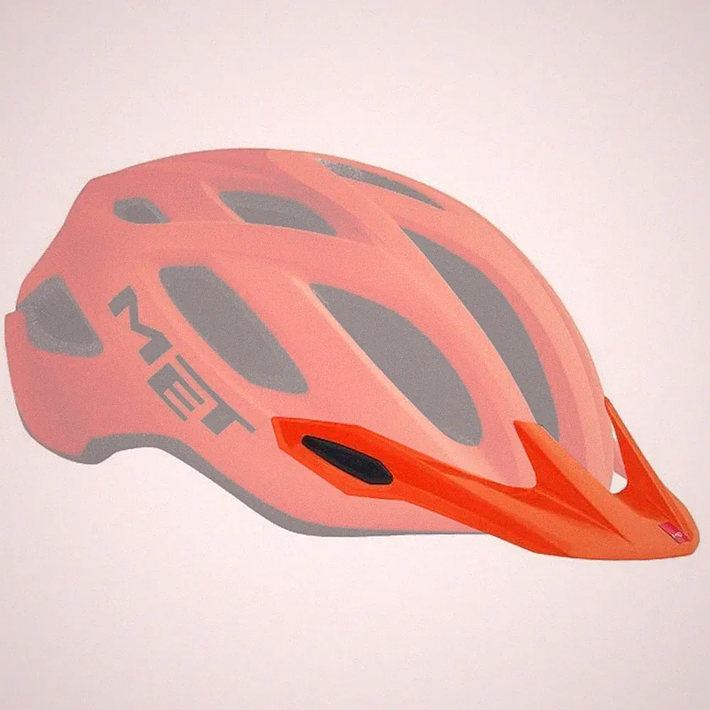 MET Crossover Visier Orange Gr. XL Fahrrad Helm Ersatzschirm City Bike MTB Tour